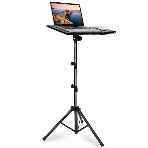 [Pack of 2] Projector Tripod Stand Folding Laptop Stand w/ Height Tilt Adjustment Portable DJ Equipment Holder Mount Elevator for Stage Studio Home Office