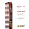 Kent R5T All Coarse Hair Detangling Comb Wide Teeth Dressing Table Comb for Thick Curly Wavy Hair. Hair Detangler Comb for Grooming Styling Hair, Beard and Mustache. Saw-Cut. Handmade in England