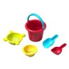 HABA Sand Toys Basic Set - 5 Piece Bundle with Plastic Pail, Sieve, Mold, Scoop and Sifting Shovel Sized just for Toddlers Ages 18 Months +