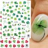 St. Patrick’s Day Nail Art Stickers Shamrock Nail Stickers 3D Self-Adhesive Luck of The Irish Nail Decals Leprechaun Shamrock Nail Deisgn for Women Girls Green Nail Art Supplies Decoration 6sheets