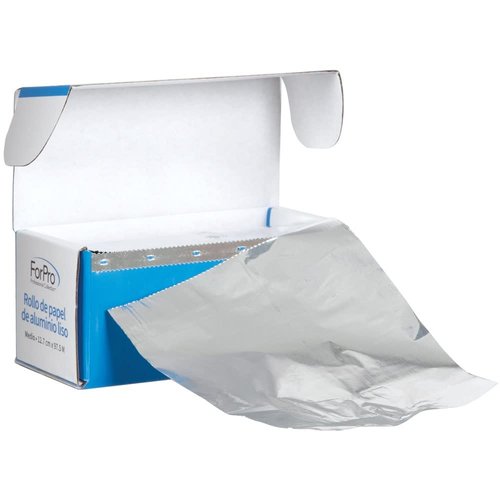 ForPro Professional Collection Smooth Aluminum Foil Roll, 320 Ft Hair Foils for Color Application and Highlighting Services, Silver, Medium, 5" W