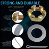 iBroPrat 2Set Trailer Nut Kits 1" Spindle Shaft Can-am Castle Nuts 1" Washers 2.25" Cotter Pins 1.98" Dust Covers and Rubber Plugs for 1" Shaft Spindle
