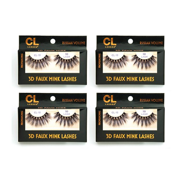 CL 3D Faux Mink Lashes (4packs) (#10)