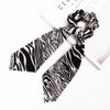 DINPREY 6 Pcs Stripe Scarf Scrunchies Silk Satin Scarf Chiffon Scrunchies Gingham Stripe Hair Scarves Soft Plaid Scarf Hair Ties Bowknot Ponytail Holder (6 Pcs Striped scarf)