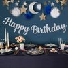 PatiCool Silver Happy Birthday Banner, Pre-Strung Glitter Silver Happy Birthday Sign, 10 Feet, NO DIY, Happy Birthday Letter, Happy Birthday Garland for Women Men Birthday Party Decorations Supplies