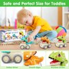 MOONTOY Baby Car Dinosaur Toys for 1 2 Year Old Boy Press and Go Cars for Toddlers 1-3, Push Go Dino Cars Toddler Toys Age 1-2 0-2 Baby Toys 12-18 Months Christmas Stocking Stuffers 1st Birthday Gifts