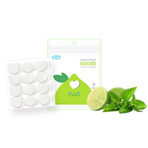 Soom Mask patch Aroma Stickers B-TS used product mask stickers scented Contains Refreshing and Fragrant-Pure Essential Oil Scented Mask Patches for Refreshing Face Mask 24 Patches (Lime Menthol)