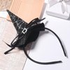 Jacnkb Halloween Witch Hat Headband Cute Witch Wizard Spiderweb Hair Hoop Mini Pointy Black Hat Headwear Halloween Party Hairband Holiday Accessories Halloween Dress up Party Supplies Decorations