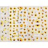 Puyokinm Paper 5D Embossed Sunflower Nail Art Stickers, 4 Sheets, Yellow, for Women Girls Manicure Decoration