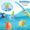 LOYUEGIYO Baby Bath Toys,Magnet Fishing Game Bath Baby Toy for 1-3 4-8 Year Old Toddler Boys Girls,Toys for Kid,Baby Bathtub Toys 18 Months+,4 Wind-up Whale Water Shower Toy&1 Fishing Pole&1 Net