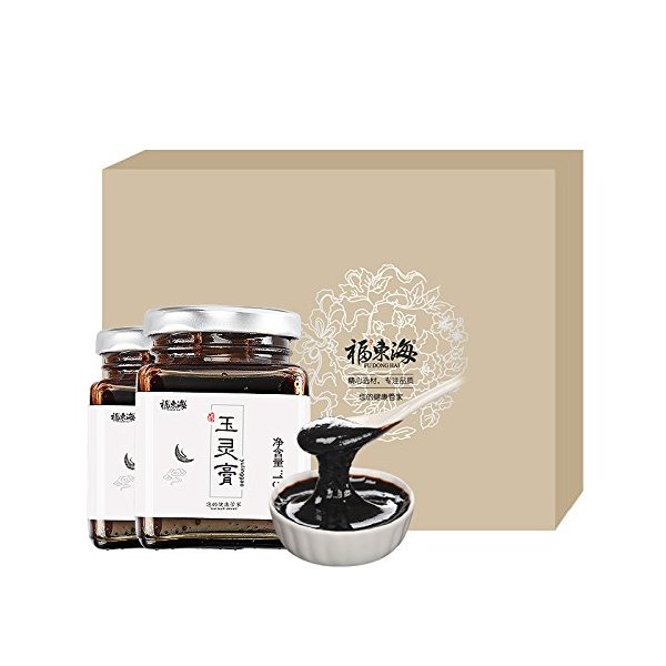 Fudonghai Yuling Cream 2 Bottles of 300G 150G/bottle Gift Box with Longan Ginseng Steamed Handmade Woman Conditioning Nourishing qi and Blood 福东海 玉灵膏 2瓶装共300G 150G/瓶礼盒装桂圆人参蒸制手工 女人调理滋补品气血