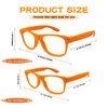 Pibupibu 8/20 Packs Kids/Adult Frame Only No Lens Orange/Multicolor Glasses Party Favors Supplies (Kids 20 Pack-Orange)