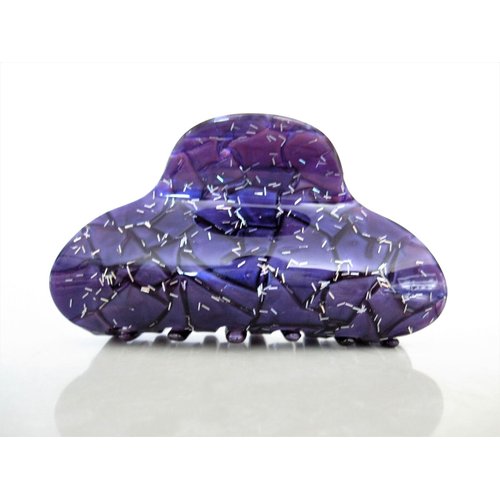 Generic Blue, purple or brown sparkle glitter hair claw clip (Primary color: Blue), 1 Count (Pack of 1)