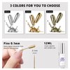 HOSAILY Metallic Mirror Painting Nail Polish, 2x12ml Silver Gold Painted Drawing Striper Gel Build in Thin Brush, Mirror Chrome Effect Nail Art Soak off UV/LED Glossy Metal Gel Liner DIY Nail Manicure