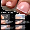 LuckForever 600pc French Tips Gel x Toenail Tips Short Square Clear Fake Toenail Soft Gel Toe Nail Tips French False Toe Nail Gel x French Toenail Tip for Gel X Acrylic Nails Extension Press Toenail