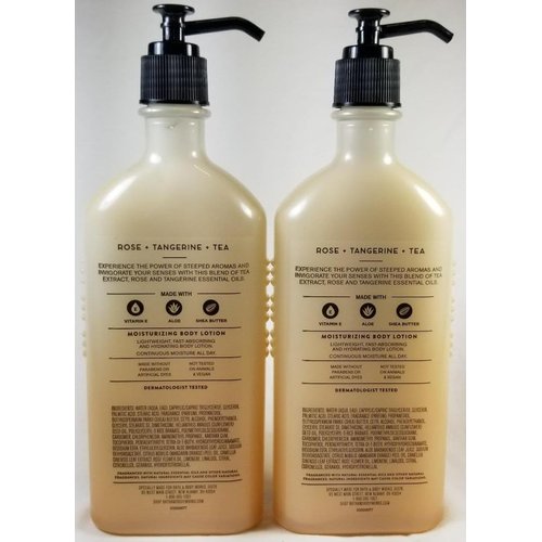 2 AROMATHERAPY STEEPED INVIGORATION Bath Body Lotion Rose Tangerine Tea