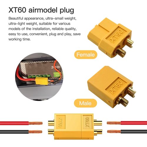 Gxcdizx 20Pack XT60 Upgrade Male Female Connectors Power Plugs for Lipo Battery RC Planes Cars