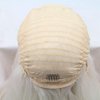 xiweiya White Blonde Synthetic Blonde Lace Front Wigs Long Body Wave Hair White Queen Heat Resistant Fiber Wig High Density Hair-reparement Wig for women