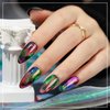 MIZHSE 9D Cat Eye Gel Nail Polish 8x10ML, Dual Color Galaxy Magnetic Nail Polish Gel, Magic Cateye Chameleon DIY Nail Art Manicure Set for Home with Magnet Stick