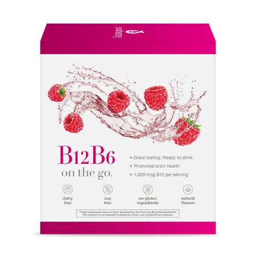 Youtheory B12B6 Liquid - Vegan Vitamin B6 & Vitamin B12 - Offers Brain Health, Energy & Immunity Support* - Dairy, Soy & Gluten Free - 1 oz (12 Single-Serving Packets)