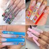NO C Curve Square Nail Tips - NO C Curve Long Nail Tips - Yimart 500pcs No C Curve XXXL Square Straight False Nail Tips Half Cover Clear Natural Extra Long Fake Nails (Skin color)