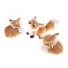 GUDVES Simulation Brown Fox Toy Furs Squatting Fox Model Home Decoration Animals World with Static Action Figures Plush Mini Fox (Pitching)