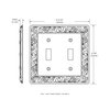 Franklin Brass Paisley Wall Plate, Brushed Satin Pewter Double Switch Cover Switch Cover, 1-Pack, 64039