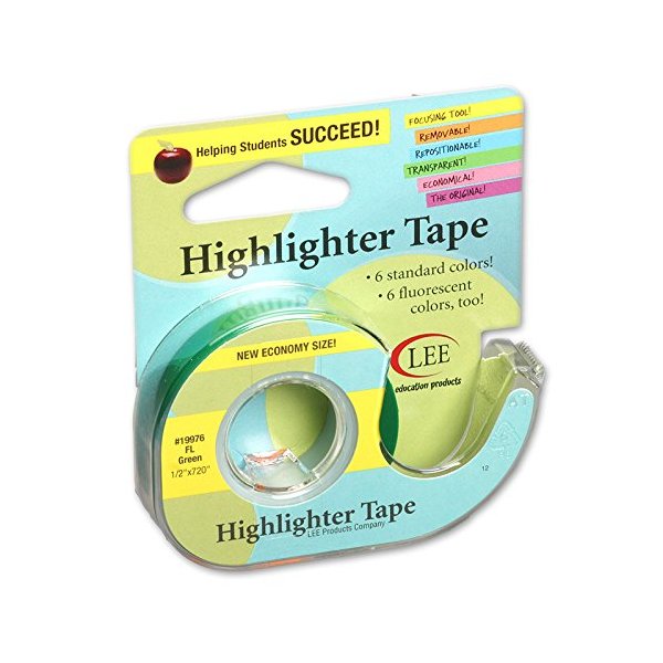 Fluorescent Highlighter Tape .5x720-Green