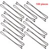 Hair Pins Black Tipped Flat Style Metal Hair Pins for Hair Decoration Perfect For Rollers Bobby Pins 100pcs Hair Clips Bun Hair Pins