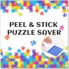 Puzzle Glue Sheets for 3 X 1000 Puzzles, 18 Puzzle Saver Sheets Peel & Stick, Puzzle Saver No Stress & No Mess, Clear Puzzle Sticker Sheets Preserve Your Puzzles with 6 Adhesive Hangers & 1 Scraper