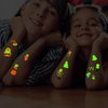 182pcs Glow In The Dark Tattoos, Christmas Temporary Waterproof Luminous Mixed Style Tattoos Sticker Stocking Stuffers Christmas Party Decorations Favors for Kids, 8 Sheets