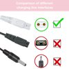 Women Shaver USB Charging Cable Compatible with Finishing Touch Flawless Body Rechargeable Ladies Shaver Women Electric Trimmer 5V Power Cord Ladies Shaver Charger Cord White with Clean Brush 2pcs