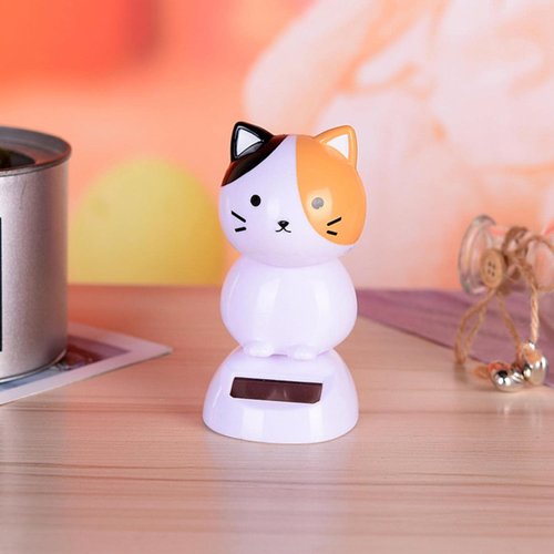 Solar Wobble Figures, Solar Dancing Cat, Bobble Head Cat Ornaments, Innovative Cat Solar Figure Statue Car Dashboard Decorations Ornaments Solar Bobble Head Figures, Solar Power Kits