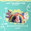 Snugarooz Hide & Seek Rainbow Dog Toy with Repair Patch – Interactive Plush Rainbow & 3 Squeaky Unicorns for Fun and Mental Stimulation