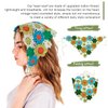 ZURLEFY Green Womens Head Scarf, Floral Bandana Headband for Women Mesh Hair Scarves Lightweight Head Scarf Hair Accessories (59H-02)