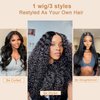 SOKU Body Wave Synthetic Lace Front Wigs 22 Inch Middle Part Wavy Wig with Baby Hair Dark Brown Glueless Hair Replacement Wigs for Women Heat Resistant Fiber