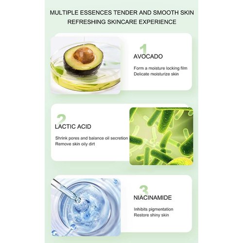Mashata Avocado Oil & Lactic Acid Facial Scrub For Skin Care - 300 Grams | Facial Skin Care Product Used As Face Scrub For Glowing Skin
