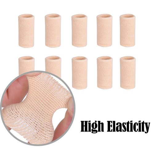 Luniquz Finger Sleeves, Thumb Splint Brace for Finger Support, Relieve Pain for Arthritis,Triggger Finger, Compression Aid for Sports, Beige