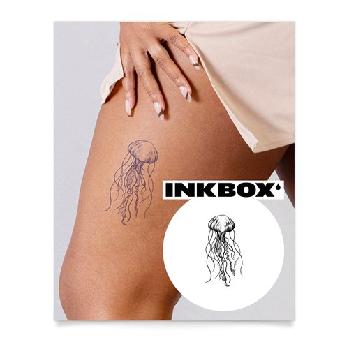 Inkbox Temporary Tattoos, Semi-Permanent Tattoo, One Premium Easy Long Lasting, Water-Resistant Temp Tattoo with For Now Ink - Lasts 1-2 Weeks, Echoes, 6 x 3 in