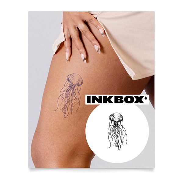 Inkbox Temporary Tattoos, Semi-Permanent Tattoo, One Premium Easy Long Lasting, Water-Resistant Temp Tattoo with For Now Ink - Lasts 1-2 Weeks, Echoes, 6 x 3 in