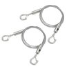 MECCANIXITY 100 x 1.5mm Adjustable Hanging Wires Kit, Heavy Duty Stainless Steel Wire Rope with Double Hooks for Picture Photo Light LED Screen Curtain Billboards DIY Mounting Clamp Pack of 2