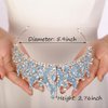 JWICOS Crystal Crowns and Tiaras Headband for Women Princess Wedding Tiara for Birthday Party Prom Bridal Tiara Crown for Halloween Costume (Blue)