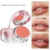 Vawolecy Moisturizing Lip Mask, Moisture & Collagen Booster Lip Sleeping Mask with Mirror, Sleeping Lip Butter Balm