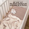Susurration Muslin Crib Sheets 2Pack 100% Cotton 28x52inch Nursery Sheet Soft&Breathable Baby Fitted Bed Sheets for Standard Crib Mattress&Toddler Bed Mattress (Pink Peach)