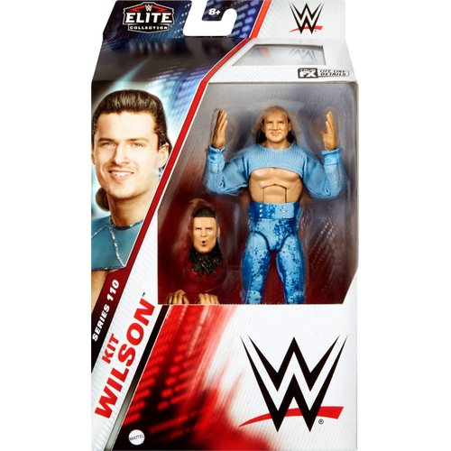 Mattel WWE Elite Action Figure & Accessories, Series #110 Kit Wilson 6-inch Collectible with 25 Articulation Points & Swappable Hands