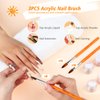 SAVILAND Acrylic Nail Kit for Beginner: Nudes Pink White Clear Acrylic Powder Monomer Liquid Set 10ml Non-acid PH Bond Acrylic Nail Brushes for Beginners Practice DIY Acrylic Nails Extension Gift Set