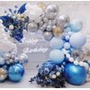 KALOR 10 Inch Metallic Blue Balloons, 100 Pcs Latex Helium Metallic Balloons for Kid's Birthday Party Baby Shower Wedding Graduation Graduation Party Decorations