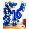 Blue Number 1 Balloons 40 Inch Giant Laser Navy Blue 1 Helium Balloons for Boys First Birthday Party Supplies 1st Anniversary Events Decorations