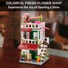 TEXXXIAN Flower Shop Micro Building Blocks Set for Girls Simulation Mini House Building Educational Creative Toy for Kids Ages of 8+ 953 Pieces Street View
