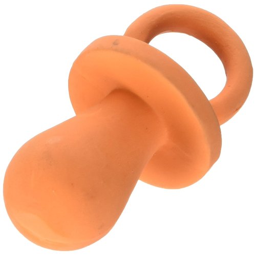 SPOT Puppy Pacifier Dog Toy - Extra Durable Latex Dog Chew Toy for Teething Puppies and Small Dog Breeds - Cute and Funny Binky Shaped Dog Toy - Safe and Non-Toxic - 4.5”, Colors May Vary